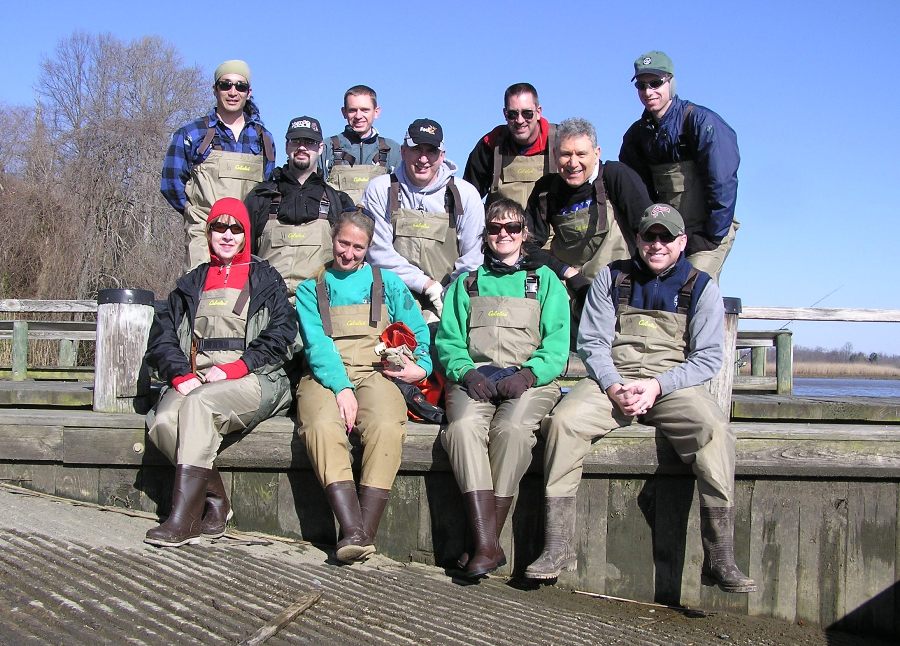 Group photo at boat ramp