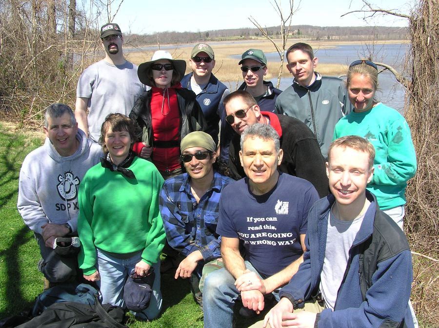 Group photo with the Patuxent River behind