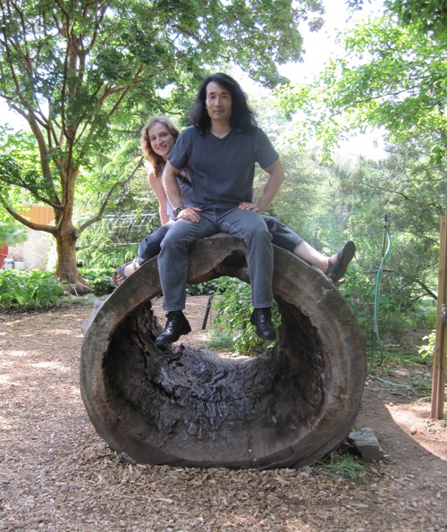 Norma and I on top of the hollow tree