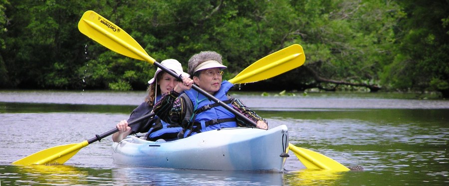 Mom and Norma kayaking