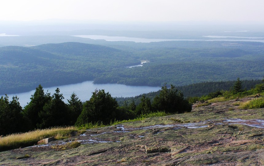 Lake in the distance seen from Cadillac Mountain