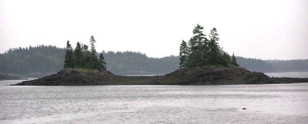 Same place but now one island at low tide