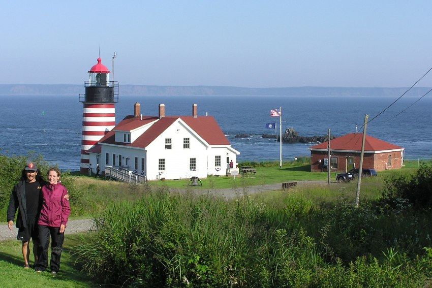 Norma and I at West Quoddy Head Light