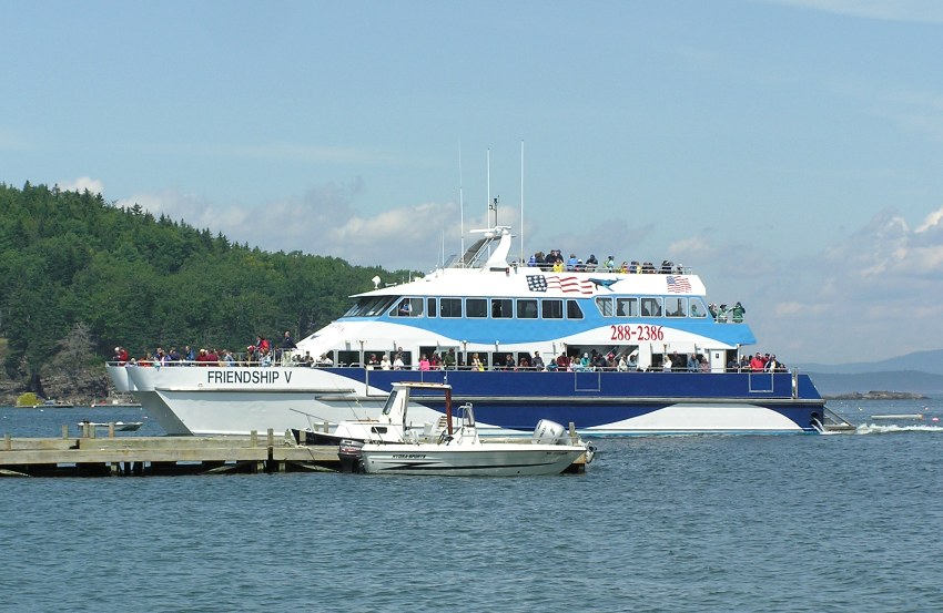 Bar Harbor Whale Watching Tours boat at pier