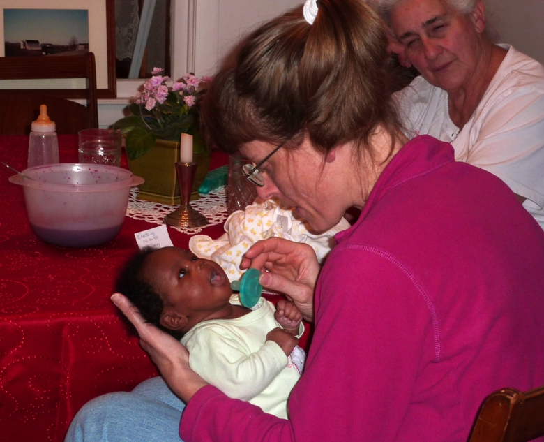 Joyce, Hazel, and the foster baby