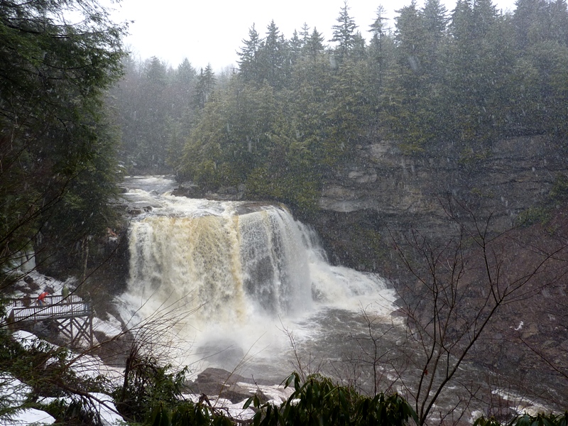 East view of the falls