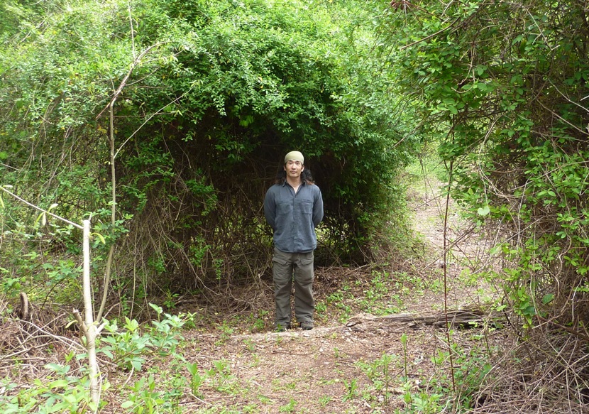 Me on the Supple-Jack Trail surrounded by viney plants