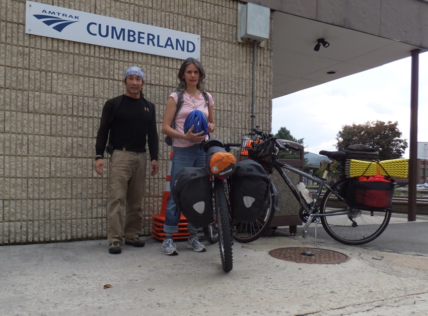 Carmen and I at the Cumberland Amtrak station