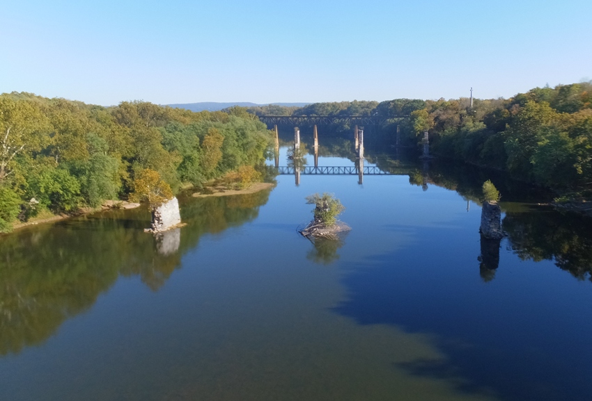 View of the Potomac River from the bridge to Shepherdstown