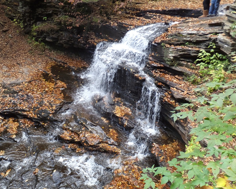 Onondaga Falls framed by fall colors