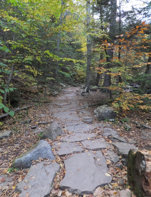 Big stone pavers on trail