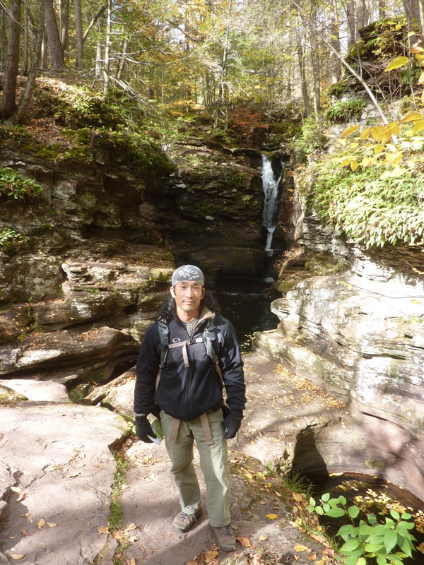 Me with the falls in the background