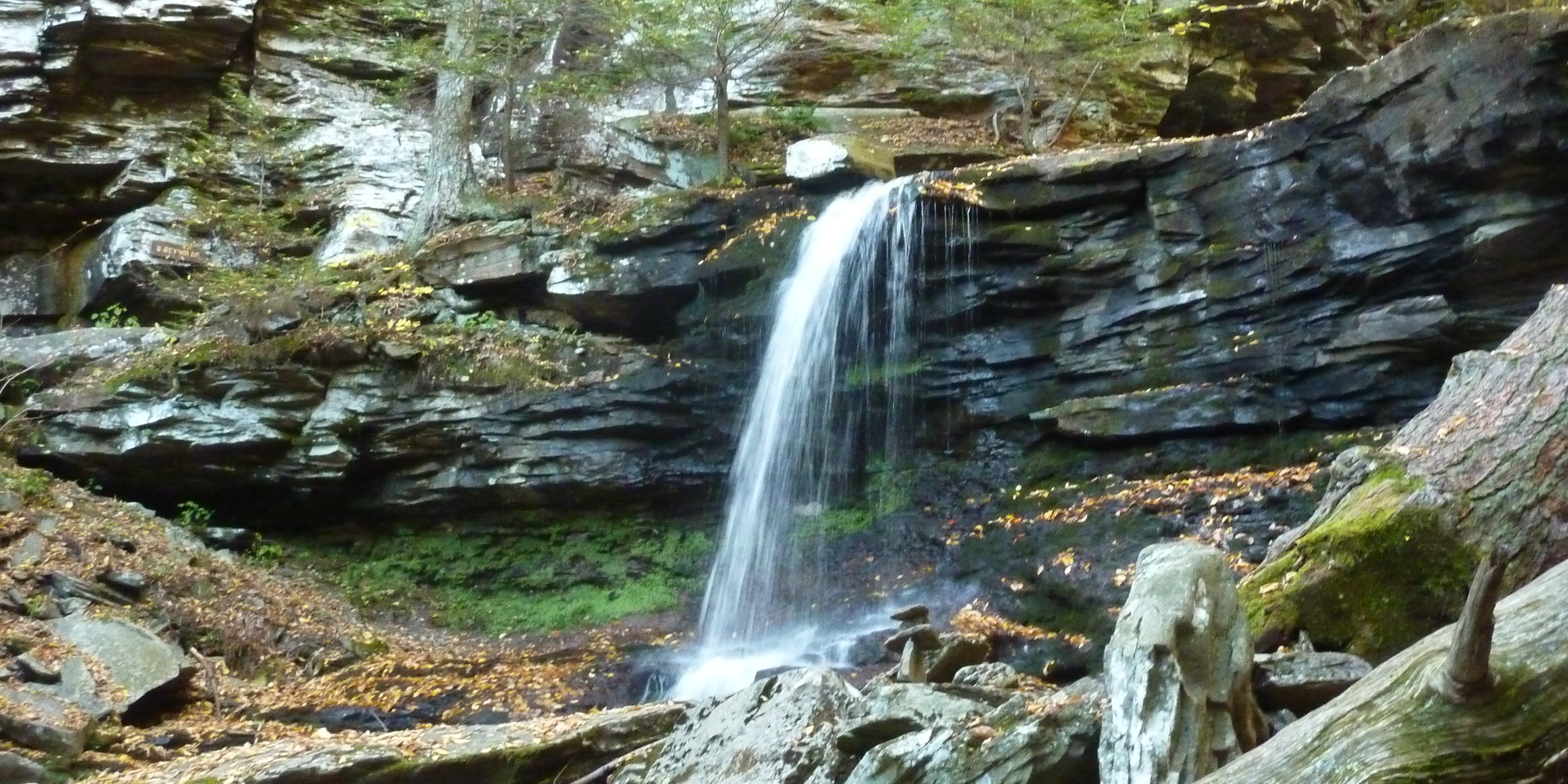 Side view of the B. Reynolds waterfall