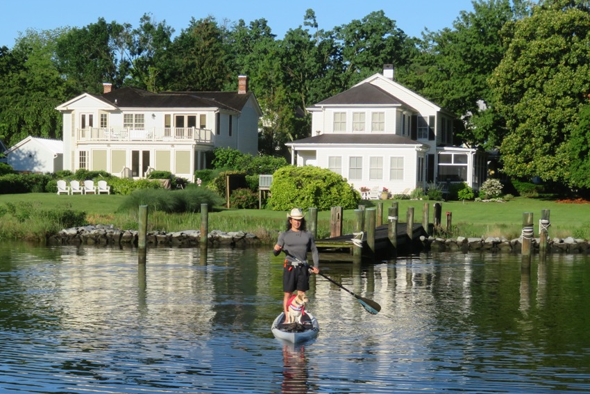 Daphne and I on the SUP in Saint Michaels