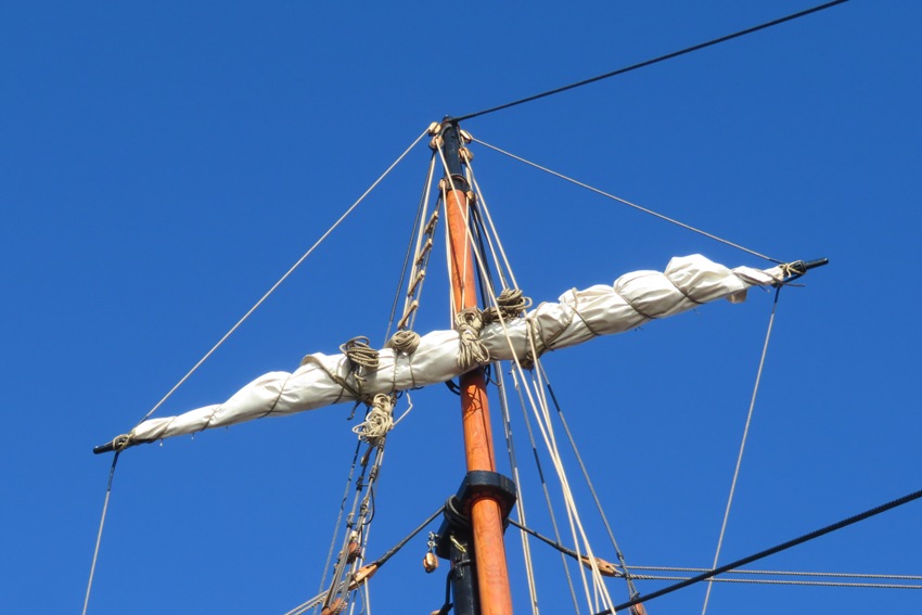 A furled sail