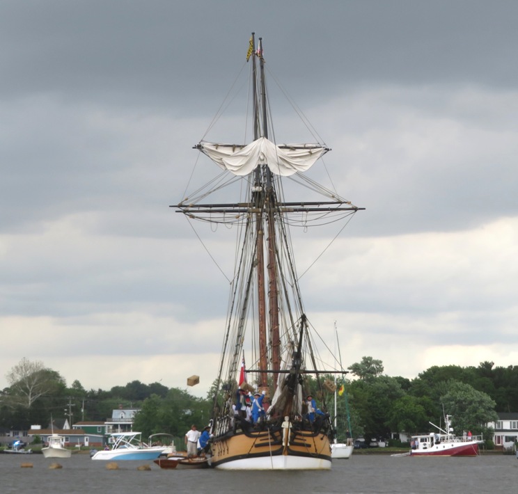 Tea being thrown overboard