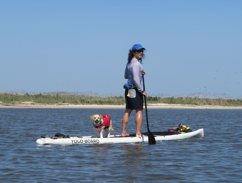 Daphne and me on the SUP