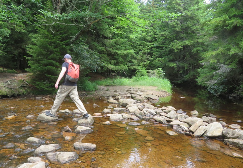 Mark doing a stream crossing