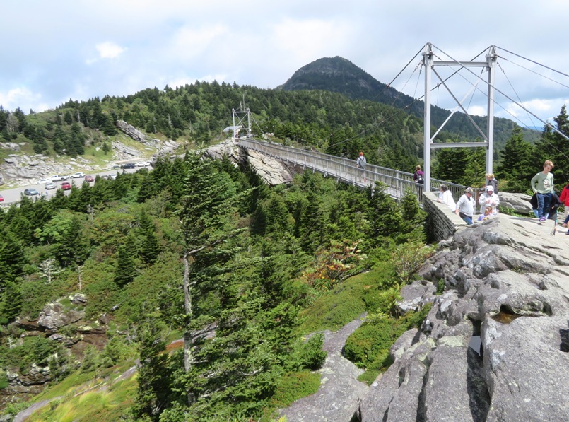 Swinging Bridge with MacRae Peak in the background