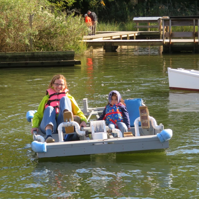 Norma and nice on paddleboat