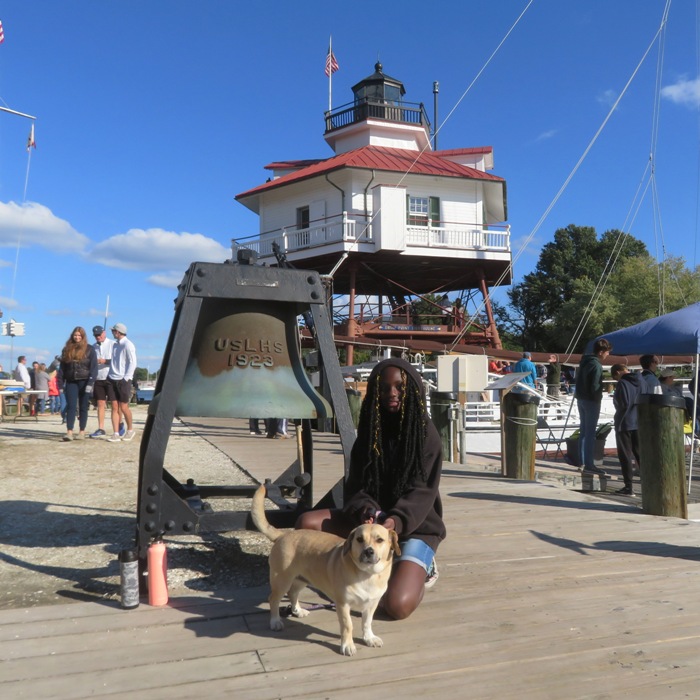 Daphne, eldest niece, and Drum Point Lighthouse