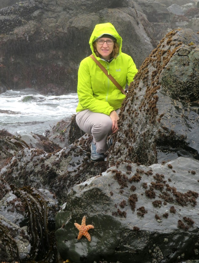 Norma with orange starfish