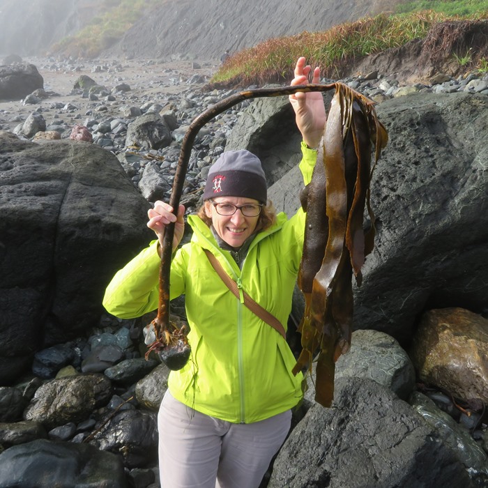 Norma holding seaweed