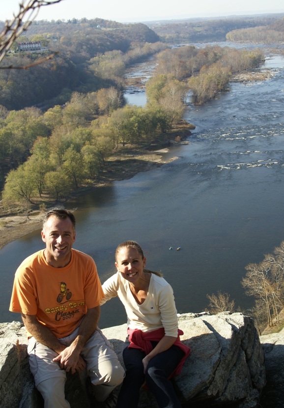 Mike and Suzanne with the Potomac River behind