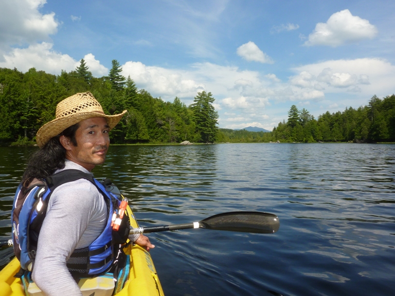 Me in front of our tandem kayak