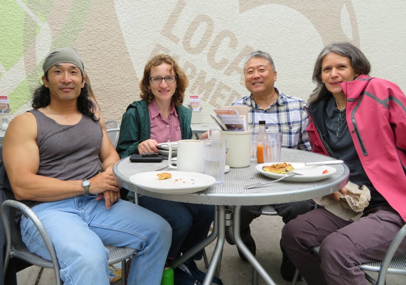 Me, Norma, Steve, and Carmen at table