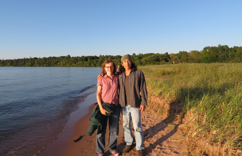 Norma and I on the beach