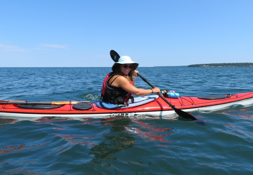 Britta kayaking