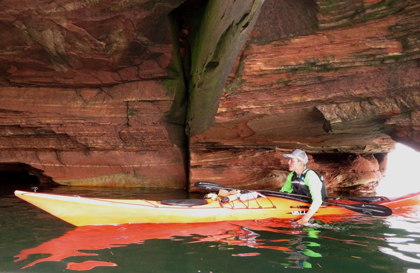 Kiah in a sea cave