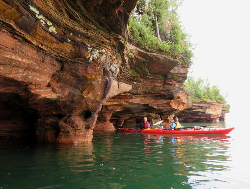 Steve and Carmen leaving a sea cave