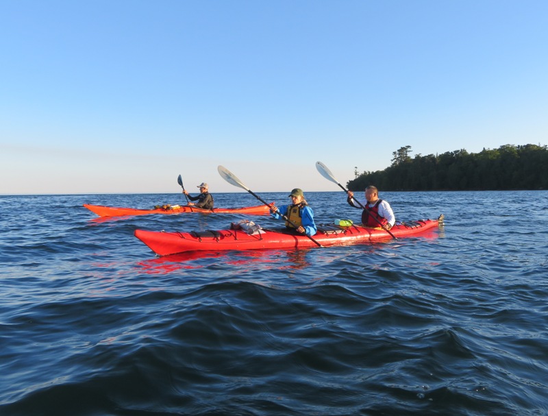 Kiah, Carmen, and Steve kayaking