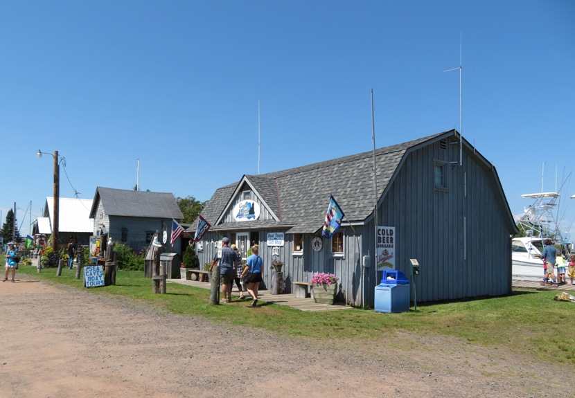 Buildings and people at Corny Day