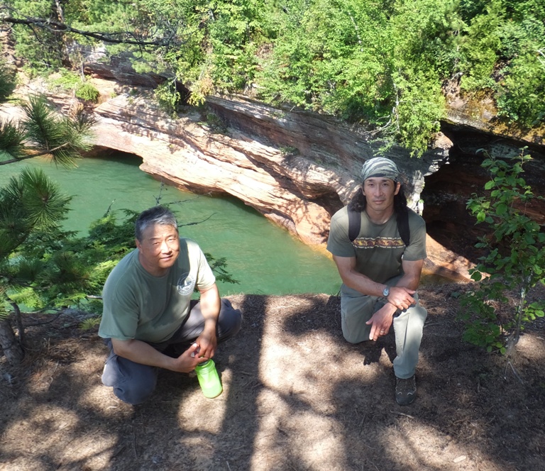 Steve and I with the water below