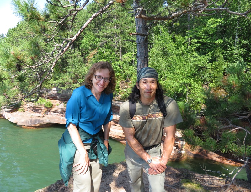 Norma and I at a stop on the trail