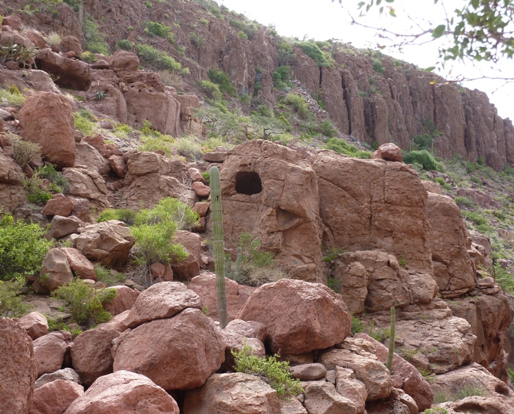 Another small cave high up