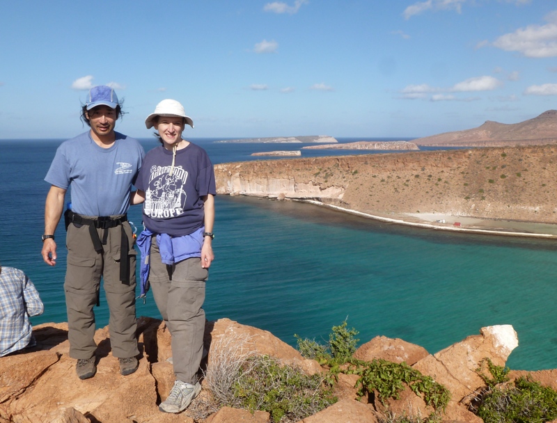 Norma and I with three islands behind