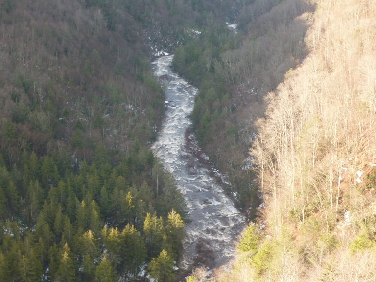 Closeup of whitewater river