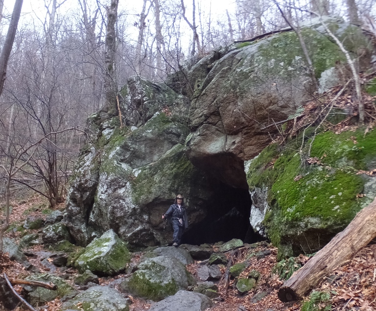 Me standing at the entrance of a cave we did not enter deeply