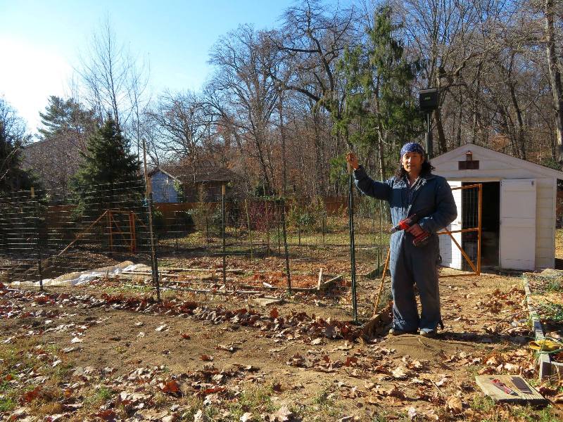 Me standing by the fence I built