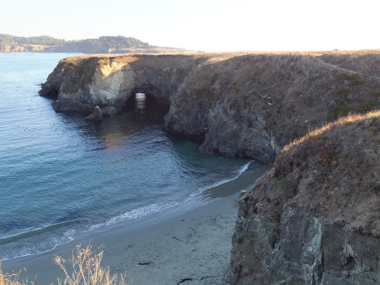 Seeing light through a cave over the water