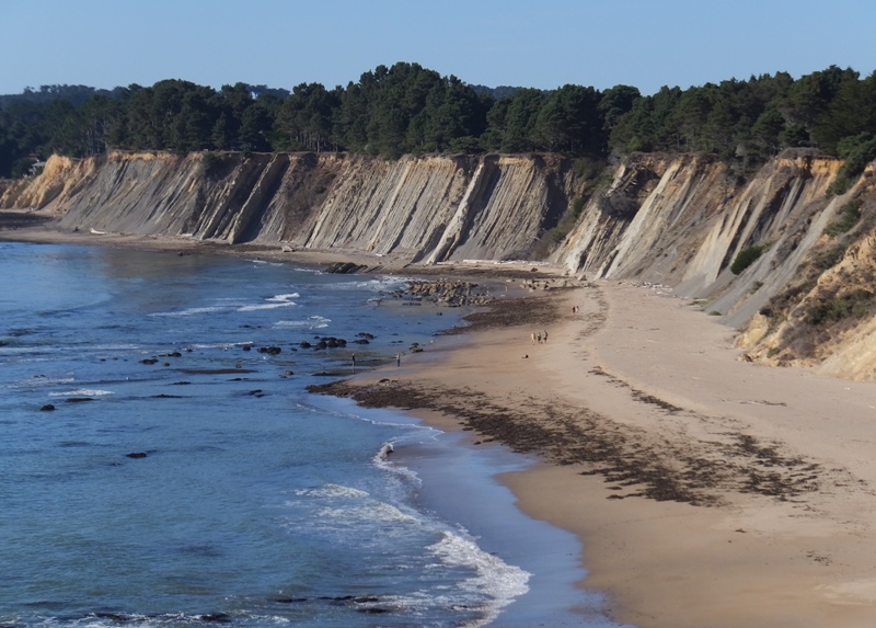 Zoomed-in view of beach