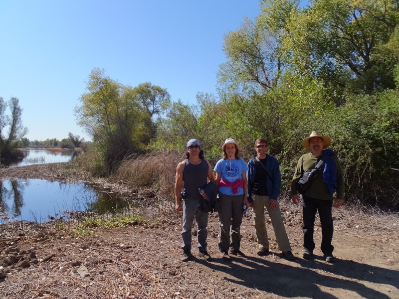 The four of us near the water