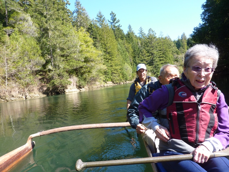 My parents and I in the canoe