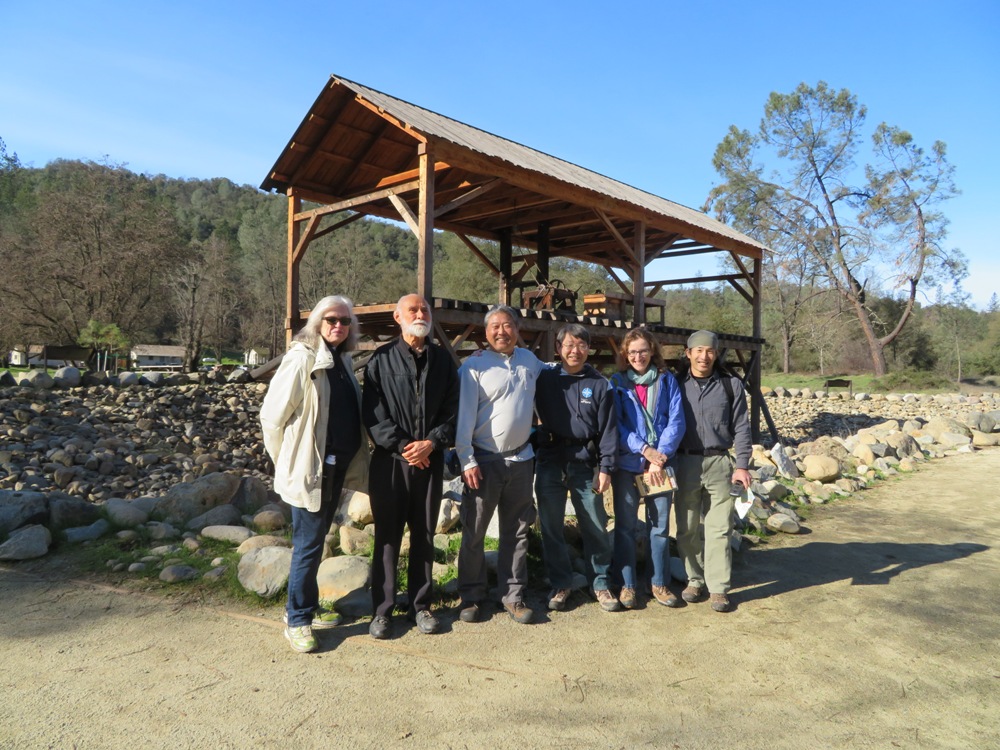 Group photo in front of Sutter's Mill Replica and Monument