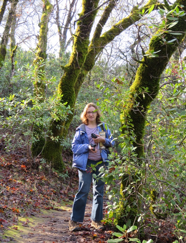 Norma with moss-covered trees