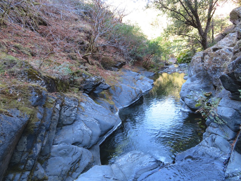 Water in rocky gorge